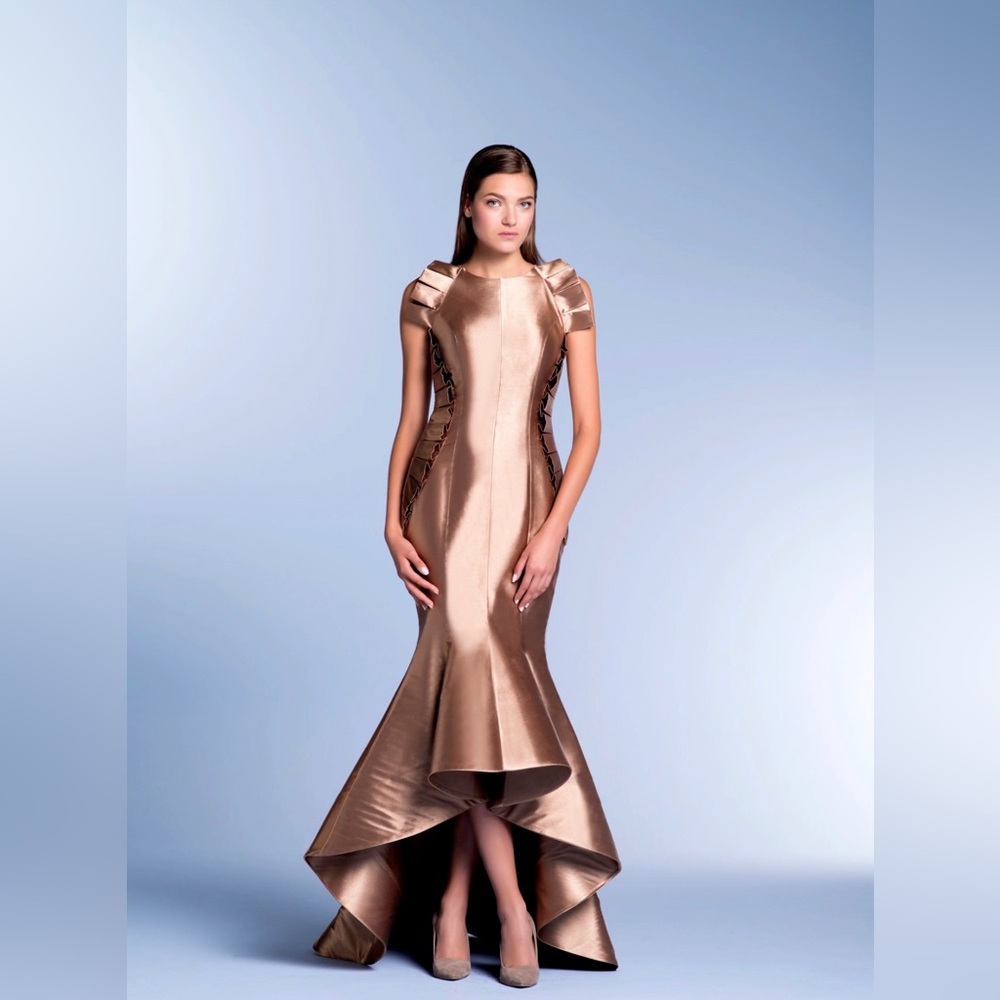 STRUCTURED TAFFETA COCTAIL DRESS